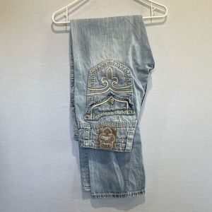 Light Wash Rock Revival Men’s Jeans